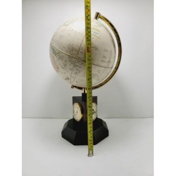 Classic  GLOBE BY THE GEORGE F.CRAM COMPANY-Wth Barometer,Thermometer,Hygrometer - Picture 1 of 12